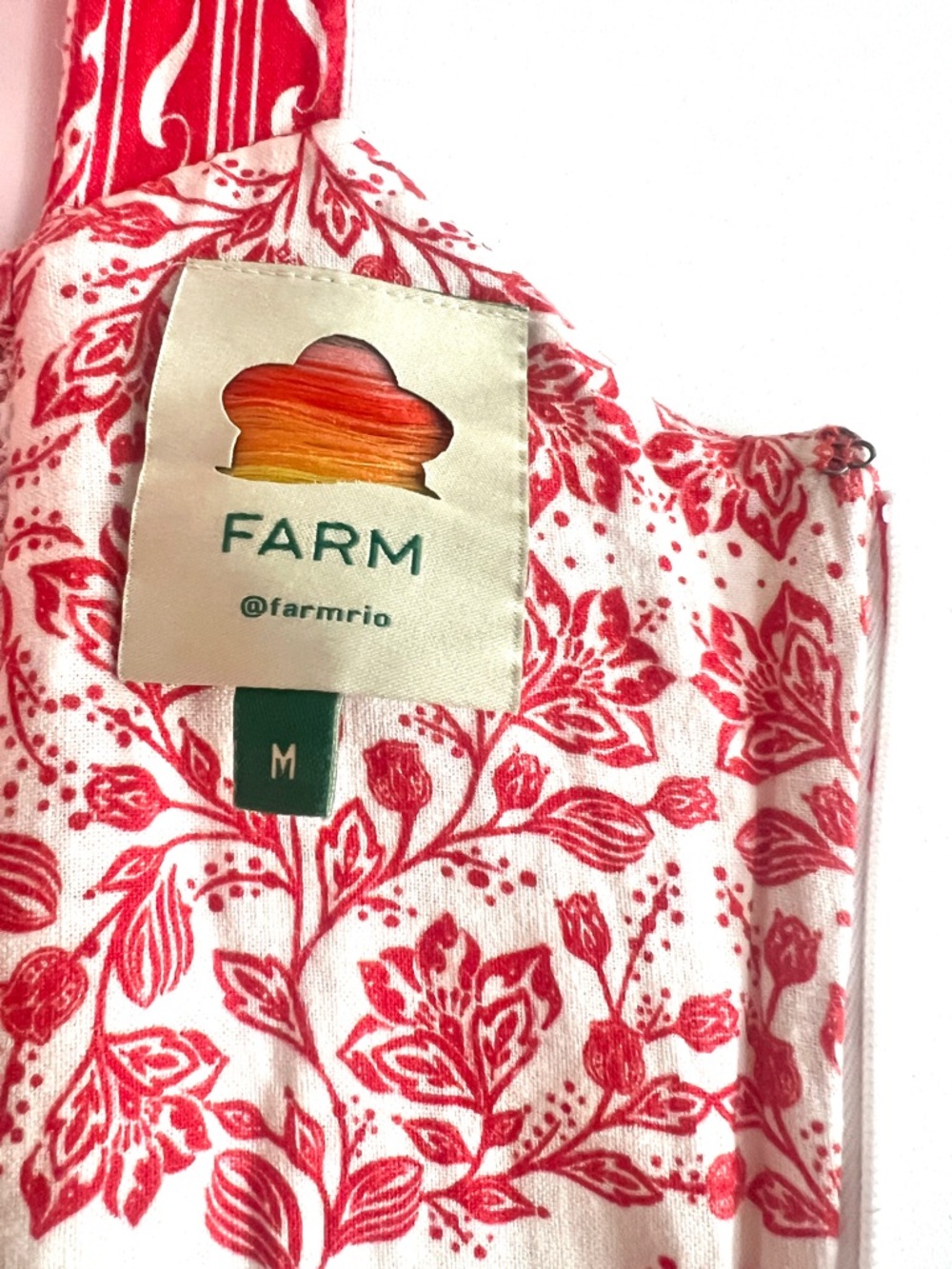 FARM Rio Red River Ride LENZING™ ECOVERO™ Euroflax™ Midi Dress Size Medium - Picture 8 of 13